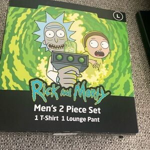 Rick and Morty Mens 2 Piece Gift Set T-shirt And Lounge Pant New